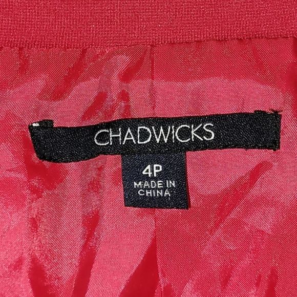 Chadwicks Pink Blazer Jacket w Buttons Women's Petite 4P - Picture 3 of 7